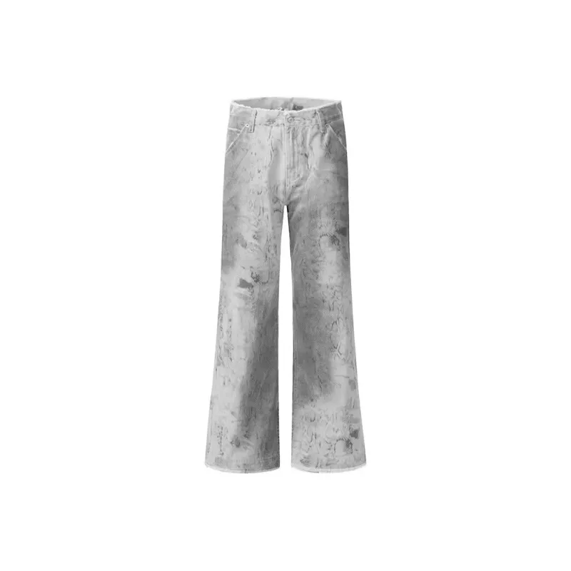 PAINT STAIN Jeans Unisex Light Gray-0