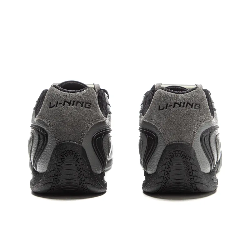 LiNing Film Pulse Slip Resistant, Abrasion Resistant, Lightweight Low Top Casual Shoes Men's Asphalt Gray-5