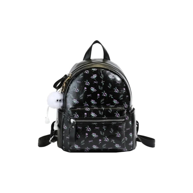 HCXK PU Backpack Women's White/Silver/Black-12