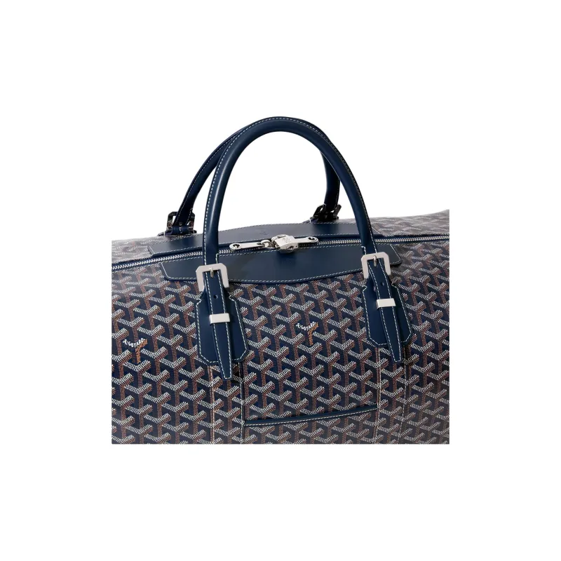 GOYARD Bowling55 Canvas Travel Bag Unisex Dark Blue-3