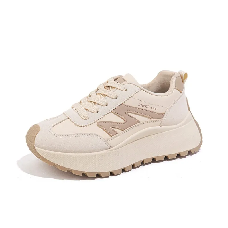 Gai Renpu Slip Resistant, Abrasion Resistant, Breathable Low Top Chunky Sneakers Women's-4