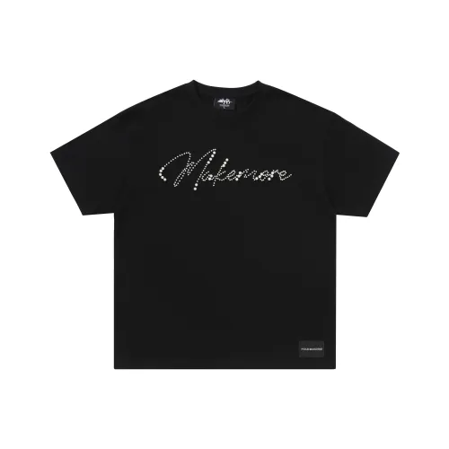 MAKEMOREKMR 블랙 남녀공용 티셔츠