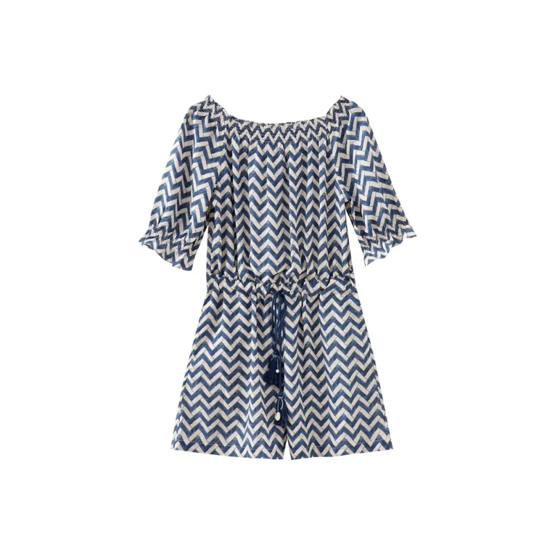 SHUIYUNJIAN Jumpsuits Women's Light Blue Floral-0