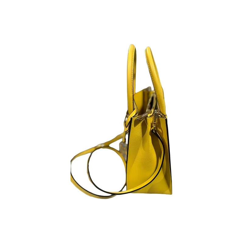 MICHAEL KORS Litchi Grain Leather Crossbody One Shoulder Handbag Medium Size Unisex Gold-2