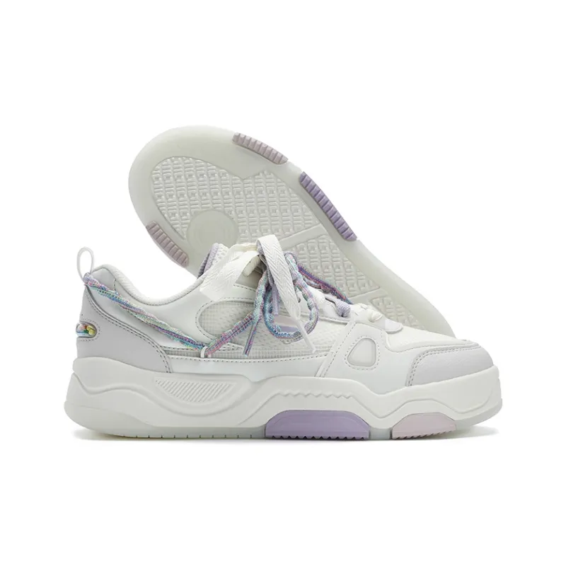 FILA FUSION BANK III Low Top Skateboard Shoes Women's White-11