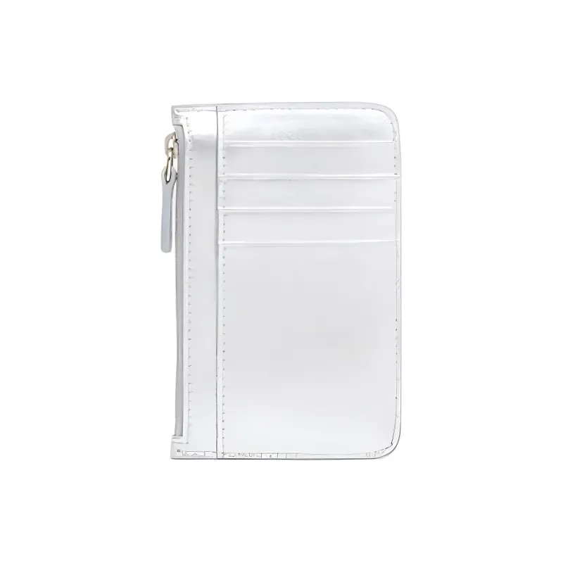 MANSUR GAVRIEL Lambskin Card Holder Women's Silver-1