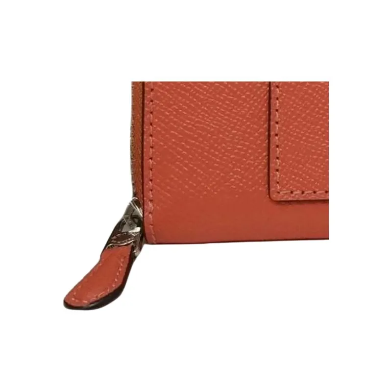 COACH Leather Wallet Women's Orange-2