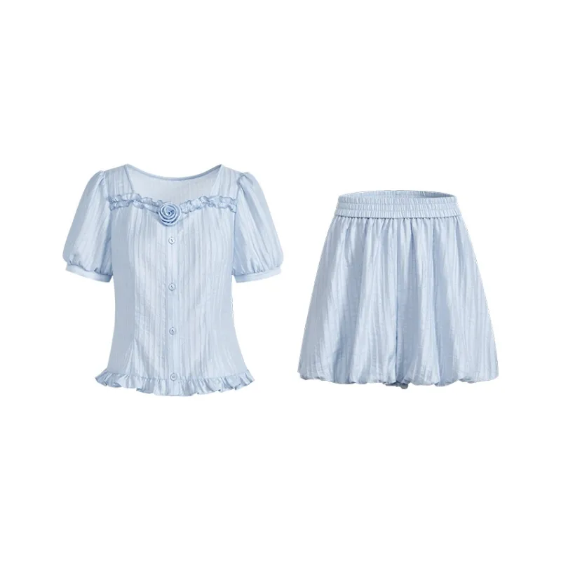 KUOSE Casual Suits Women's Light Blue-0