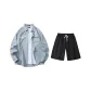 Light Blue+Black Shorts