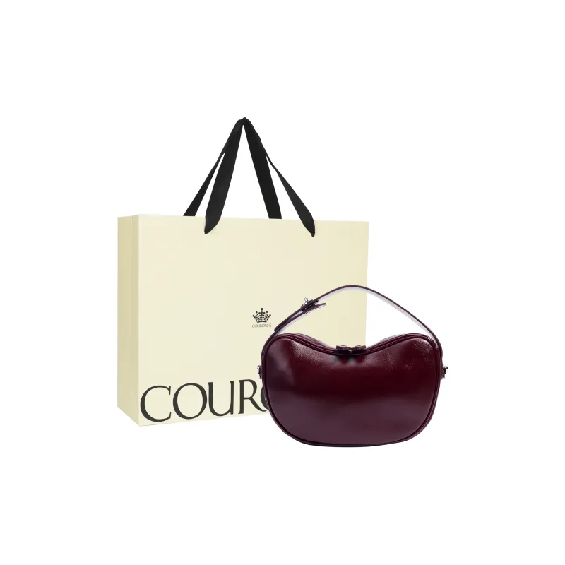 COURONNE Top Grain Oil Wax Sheepskin Shoulder Bag, Crossbody Bag, Handbag Women's Multicolor-22