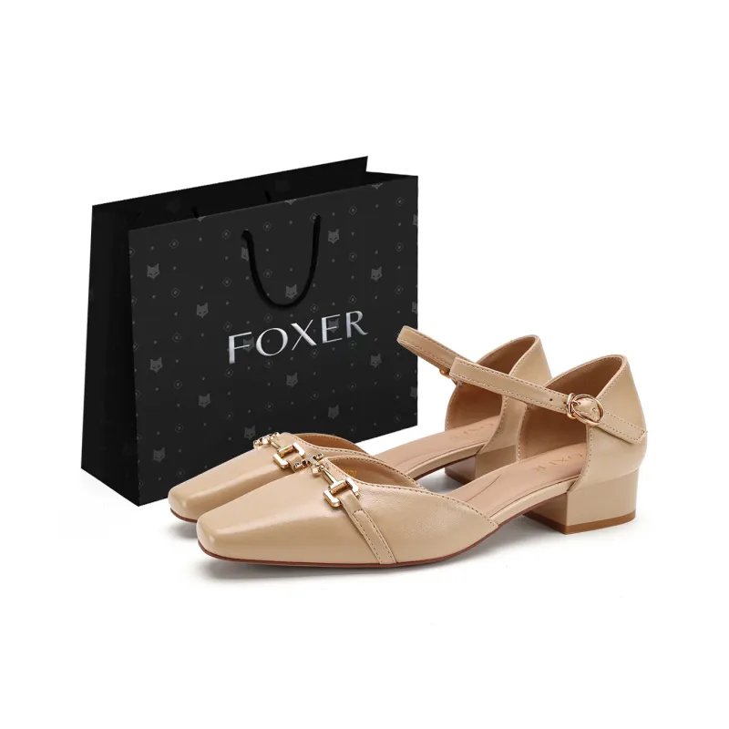 FOXER Block Heel High Heels Women's-9