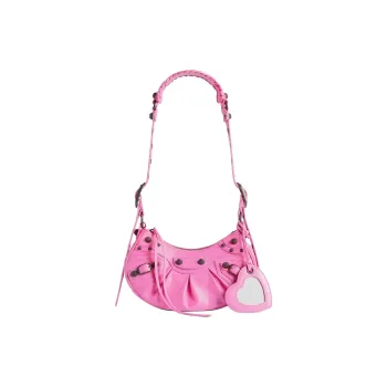 Balenciaga Le Cagole Lambskin Shoulder Bag Mini Women's Bright Pink