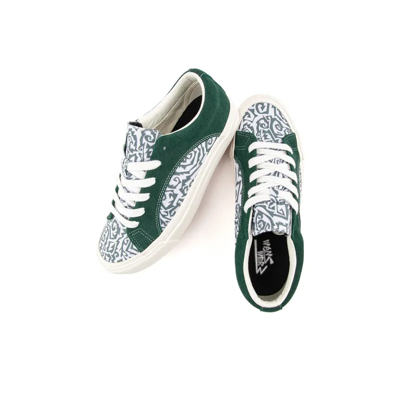 WANSWER Cushioning Abrasion Resistant Support Low Top Skateboard Shoes Unisex Bizarre Thorn Green-3
