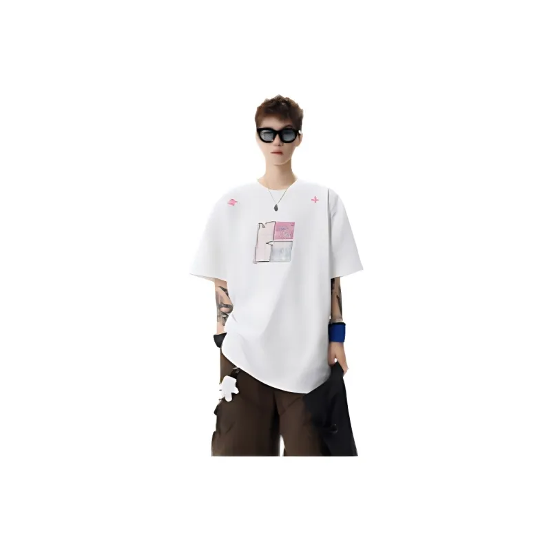 Wooden Rabbit T Shirts Men White-0