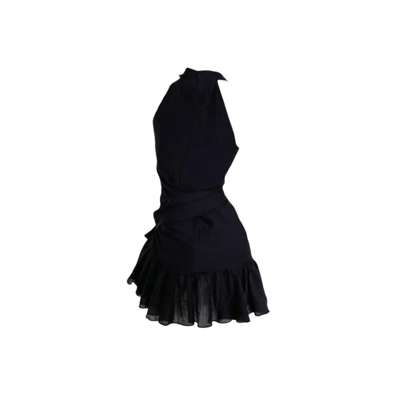 AFGGD Sleeveless Dresses Women's Black-1