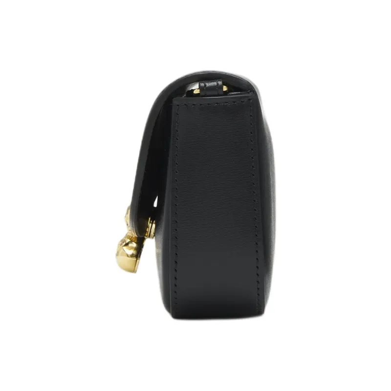 Alexander McQueen Skull Cow Leather Crossbody Bags Trumpets Women's Black-2
