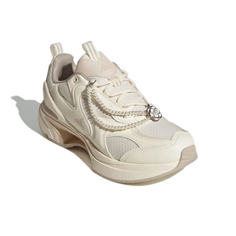 Adidas SWANNER Abrasion Resistant Low Top Running Shoes Women's Beige-2