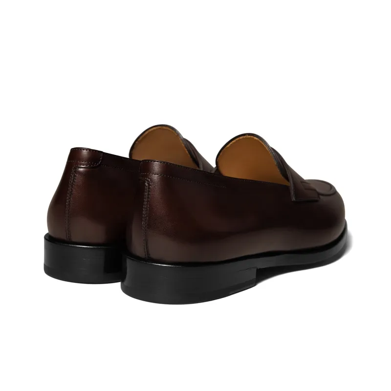 THOM WILLS Business Casual Slip on Calfskin Slip on Loafers Men's-8