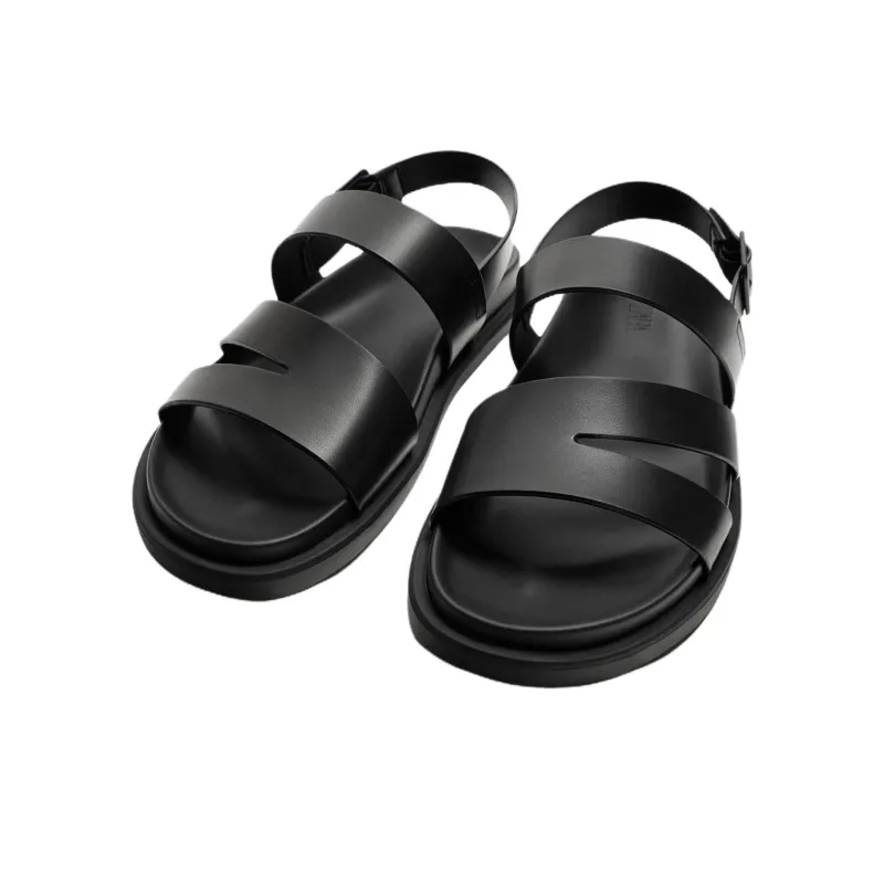 ZARA One Strap Sandals Men's Black-1