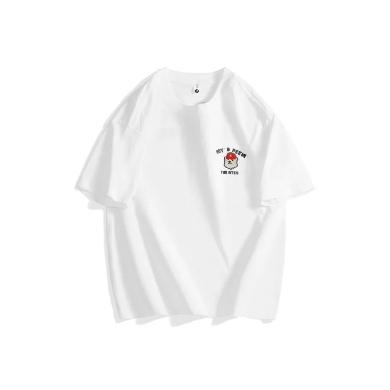WOSAWE Summer Trendy Embroidery Crew Neck Base Layer Half Sleeve Unisex-1