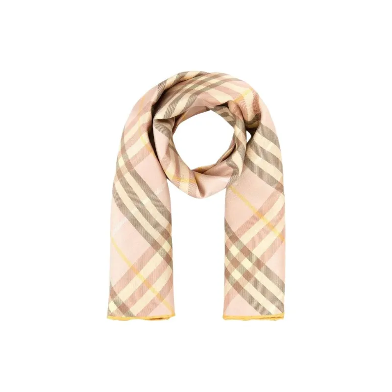 Burberry Silk Scarves Women's Pink-0