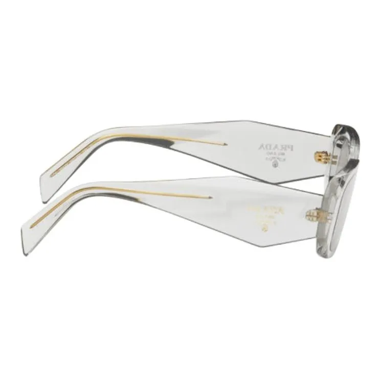 PRADA Acetate Metal Cat Eye Sunglasses Men's Gray-2