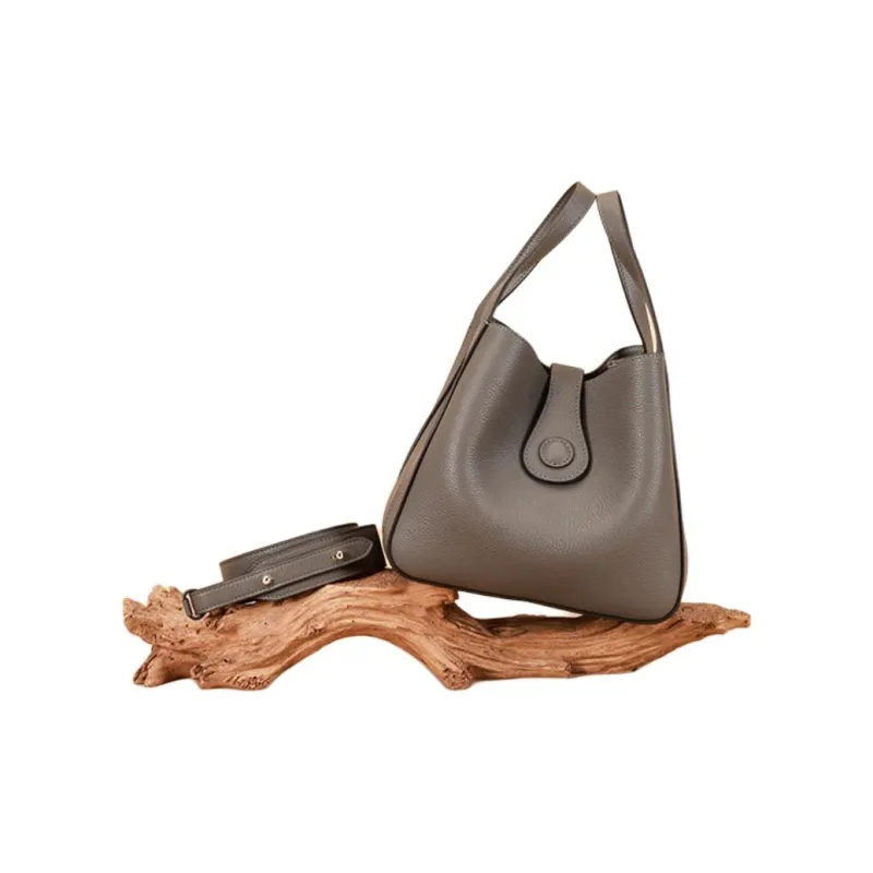 Why Cow Leather Bucket Bag, Basket Bag, Shoulder Bag, Crossbody Bag, Handbag Trumpets Women's Multicolor-10