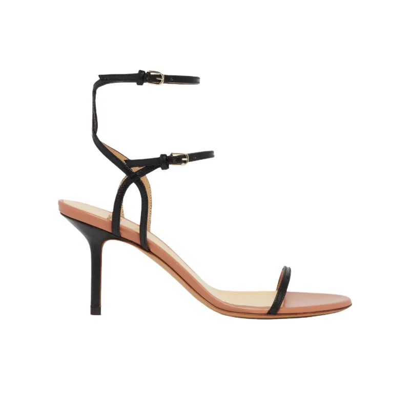FRANCESCO RUSSO One Strap Sandals 7.5cm Women's Black-1