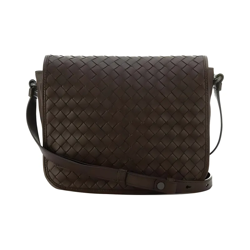 Bottega Veneta Genuine Leather Crossbody Bag, Shoulder Bag Women's Brown-0