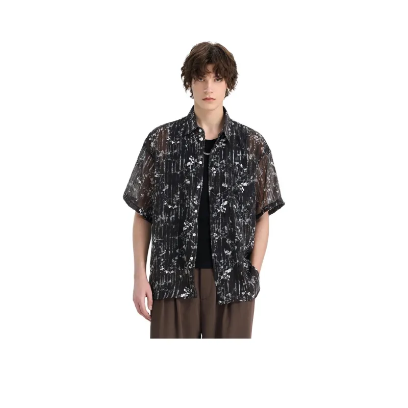 WILD LEADER Shirts Men Mysterious Black[CW51585A48]-0