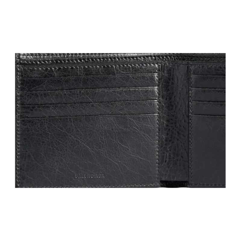 Balenciaga EDITOR Lambskin Wallet Men's Black-2