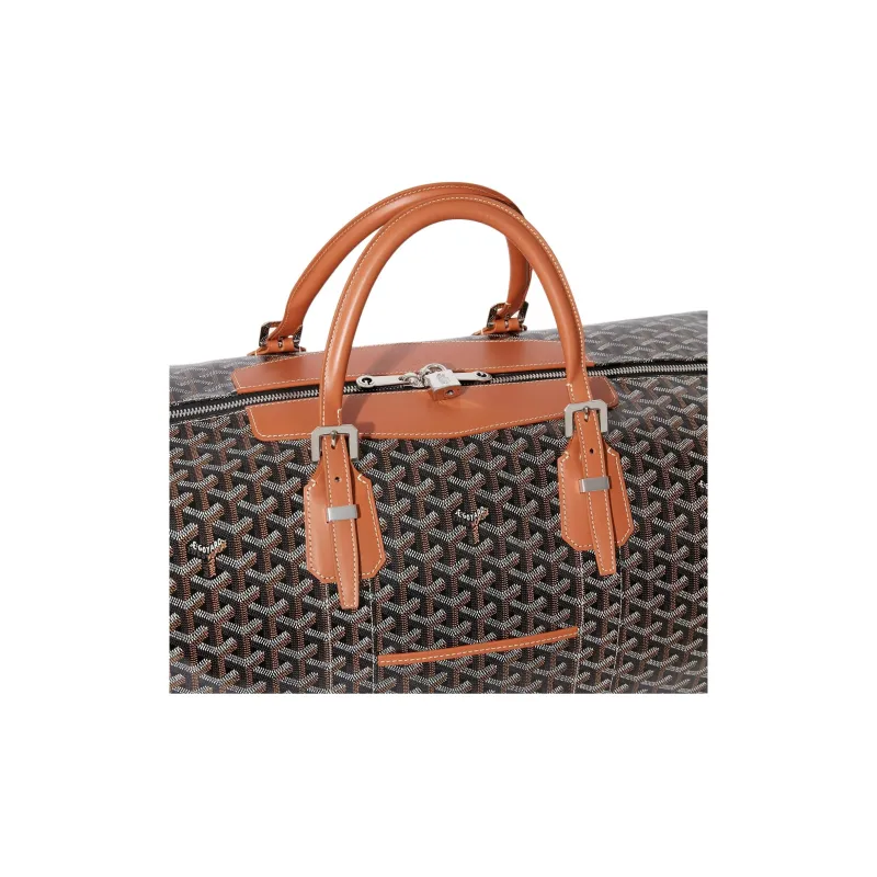 GOYARD Bowling55 Canvas Travel Bag Unisex Brown-2
