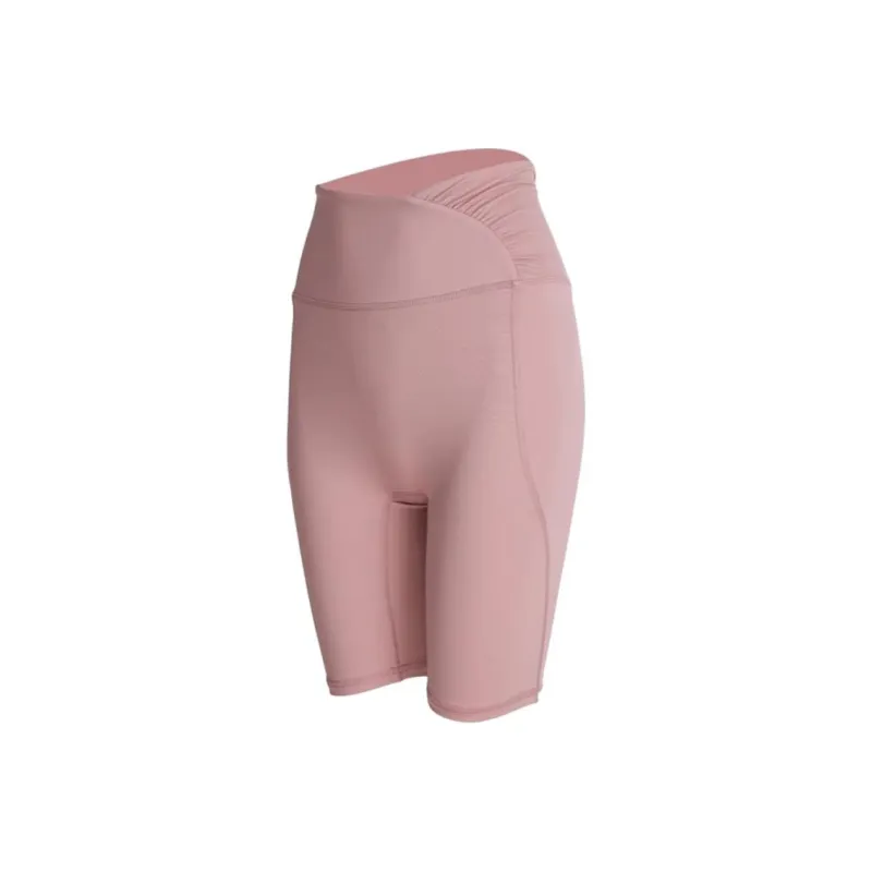 GUAILILUOLI Yoga Shorts Women's Pink-0
