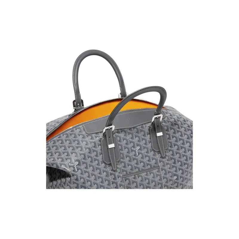 GOYARD Bowling Canvas One Shoulder Crossbody Handbag, Travel Bag Unisex Gray-3