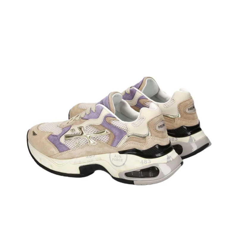 PREMIATA Sharky Low Top Casual Shoes Women's Beige-4
