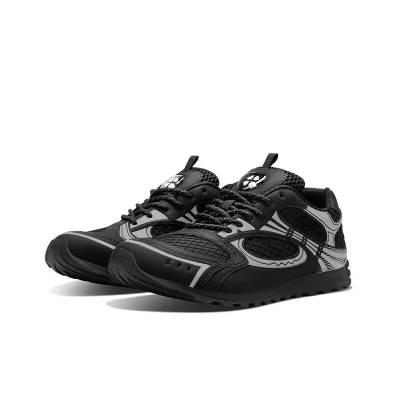 HART DAVIS Crooked Head Shoes Height Increasing, Breathable, Slip Resistant Low Top Casual Shoes Unisex Black-2