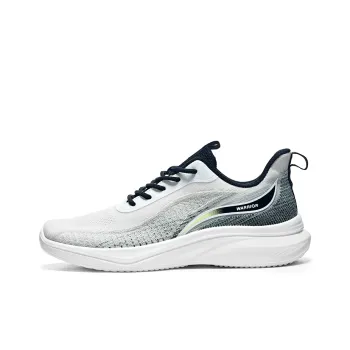 Warrior Shock Absorbers Slip Resistant Breathable Low Top City Commute Running Shoes Men's Beige Black
