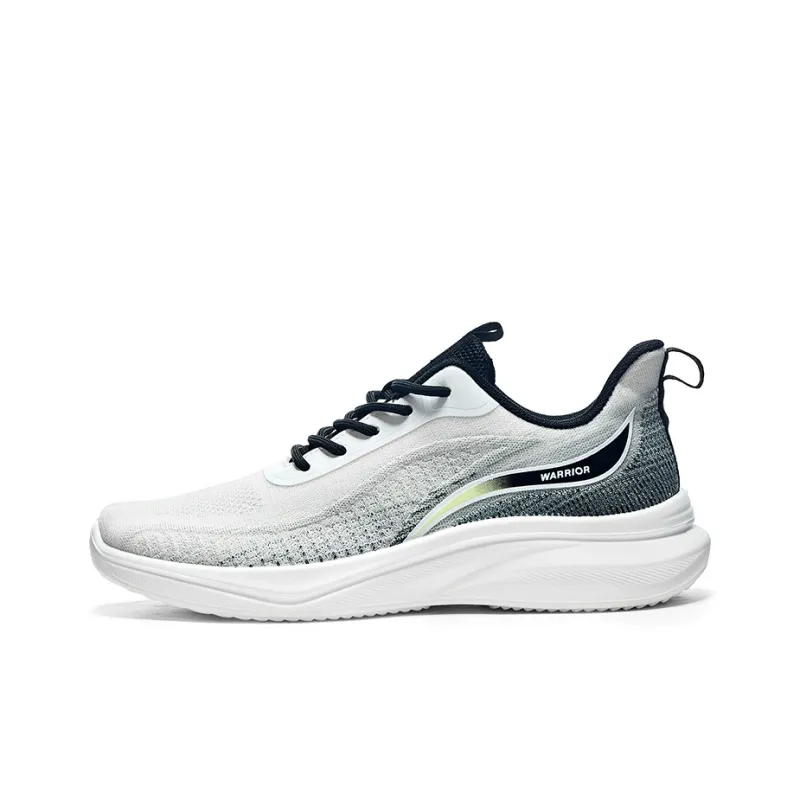 Warrior Shock Absorbers Slip Resistant Breathable Low Top City Commute Running Shoes Men's Beige Black-0