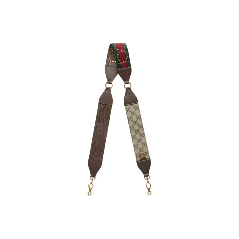GUCCI Canvas, Leather, Hardware Accessories Shoulder Straps Women's Multicolor-0