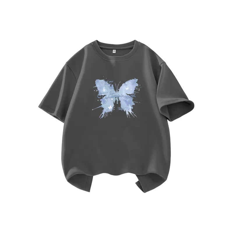 Cotton Drop Shoulder Sleeve T Shirt Women's-16