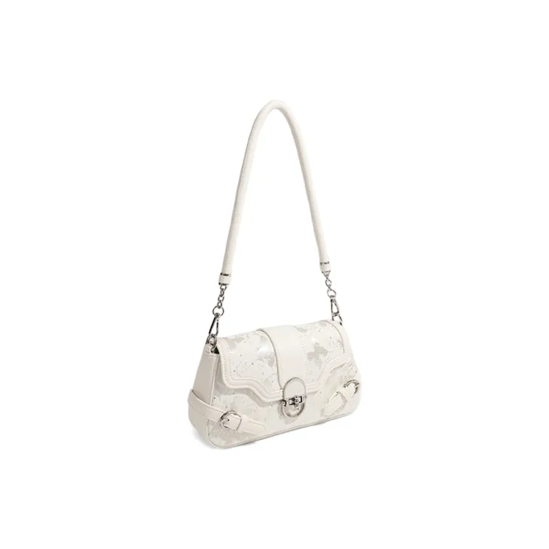 COMELY Synthetic Leather Girlish Shoulder Bag Regular Women's White-2