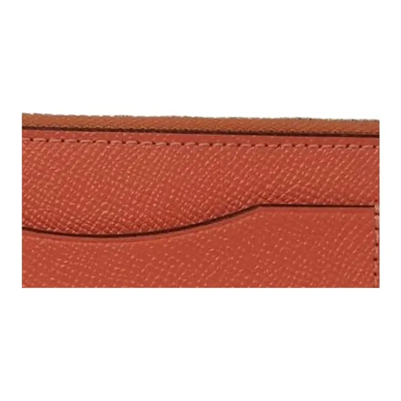 COACH Leather Wallet Women's Orange-4