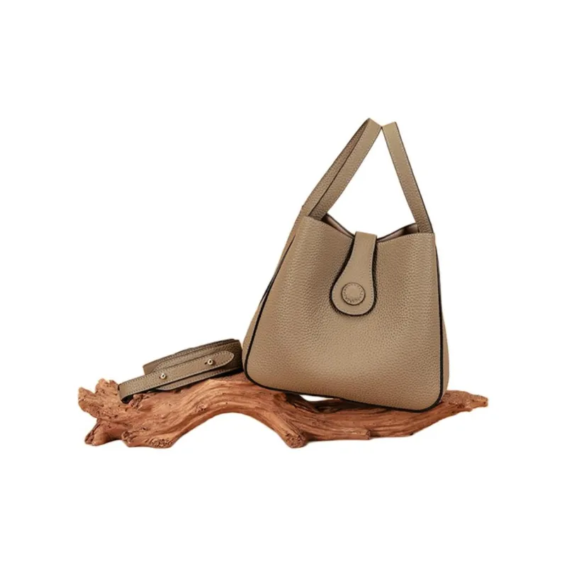 Why Cow Leather Bucket Bag, Basket Bag, Shoulder Bag, Crossbody Bag, Handbag Trumpets Women's Multicolor-7