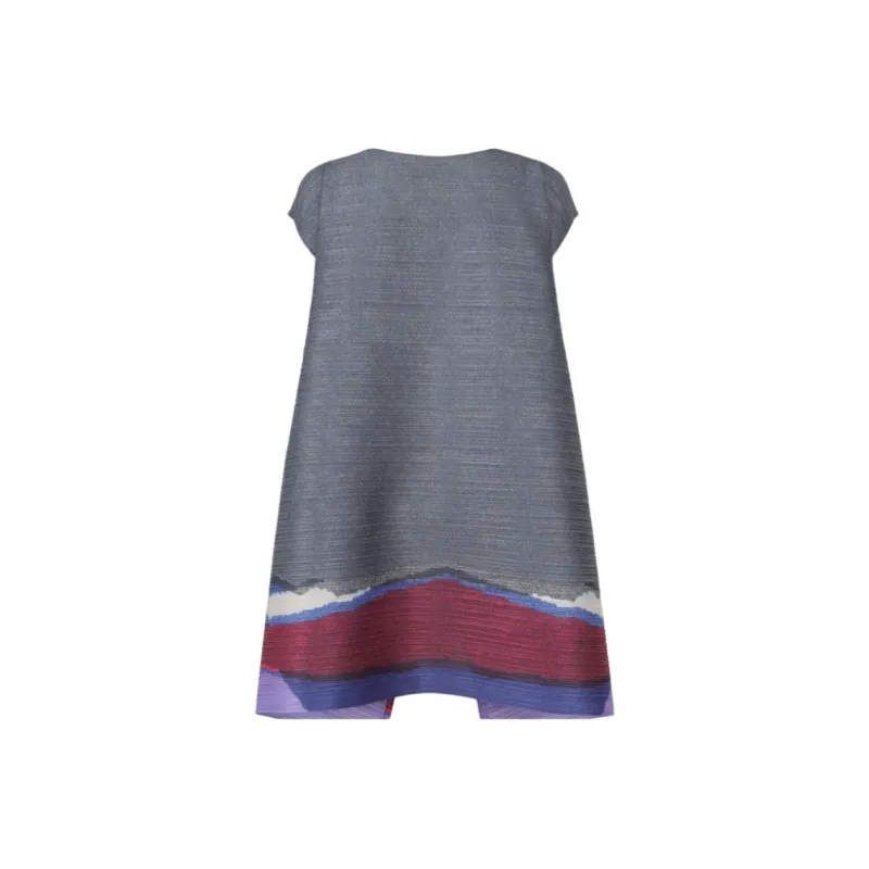 PLEATS PLEASE ISSEY MIYAKE T Shirt Women's Dark Blue Gray-1