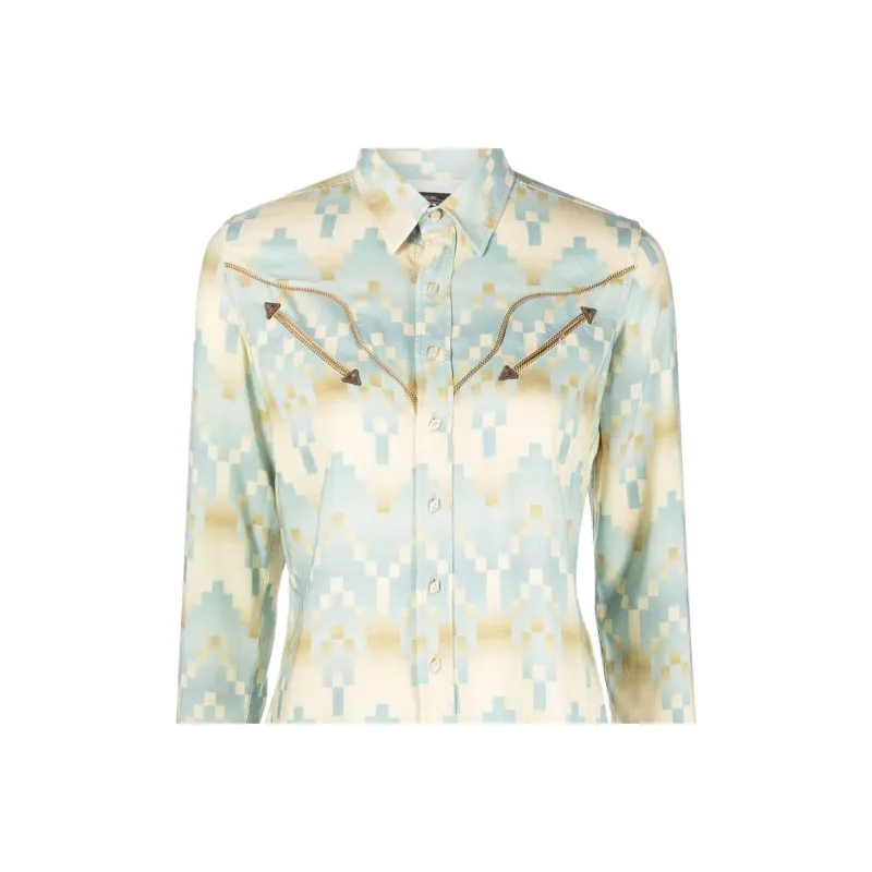 Polo Ralph Lauren Audrey Geometric print Western Shirt-4