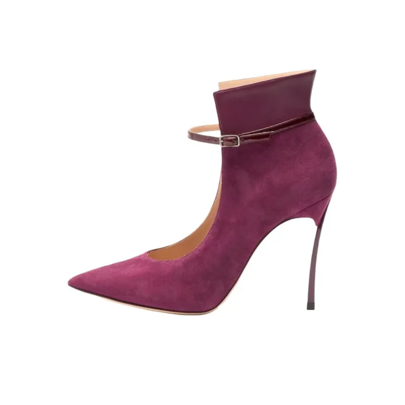 Casadei Blade Slim Heel High Heels 10cm Women's Purple-0