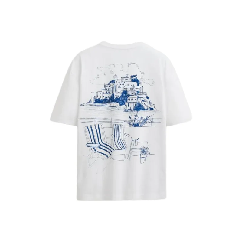 ZARA T Shirts Men White-1