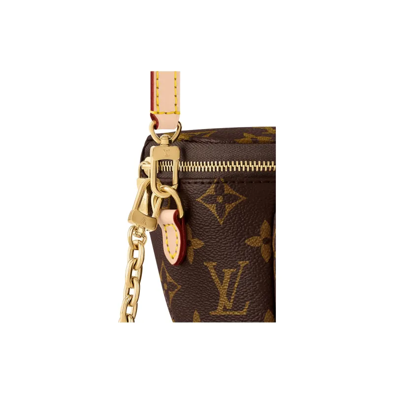 LOUIS VUITTON Takashi Murakami, Collaboration Bumbag Leather Fanny Pack Mini Women's Brown-4