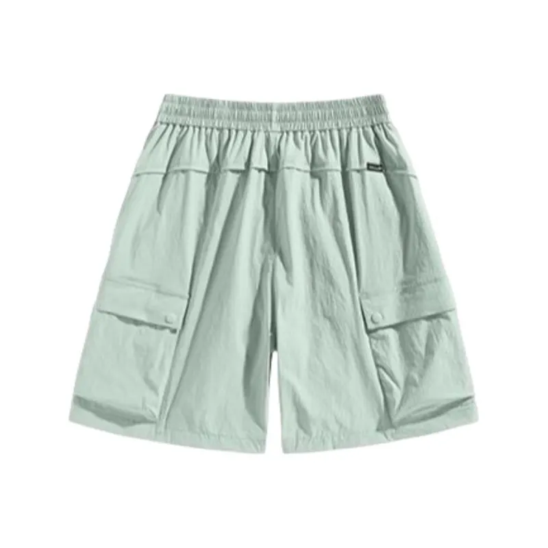 HIPANDA Cargo Shorts Unisex Light Green #P Panda White Thick Engraving Film-1