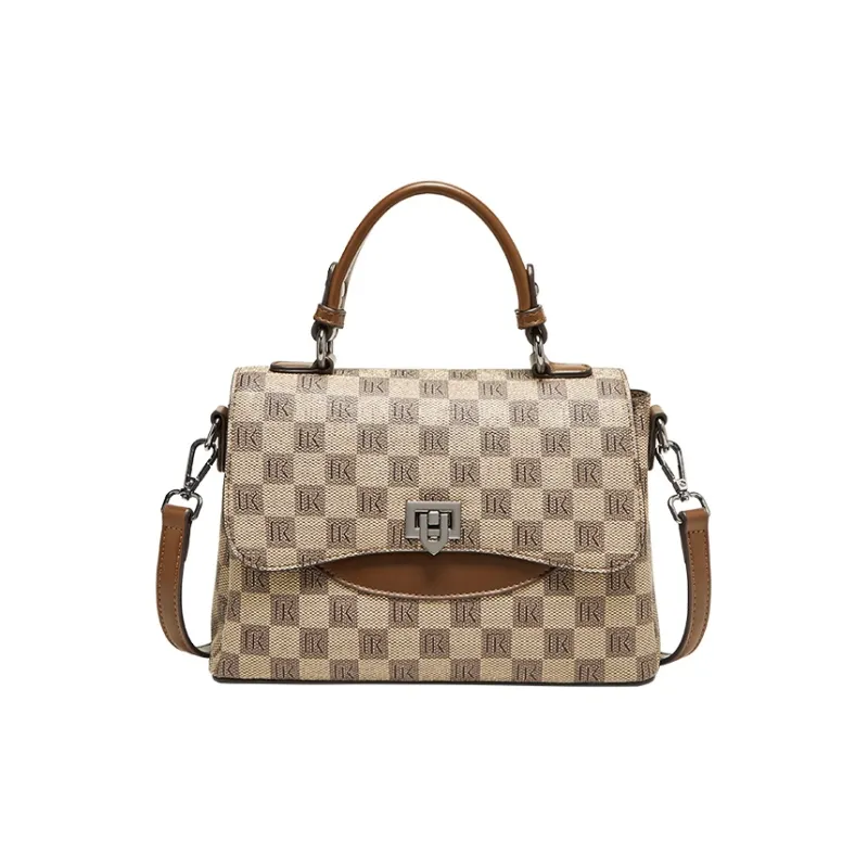 Narandu PVC With Synthetic Leather Handbag, Shoulder Bag, Crossbody Bag Women's Khaki-0